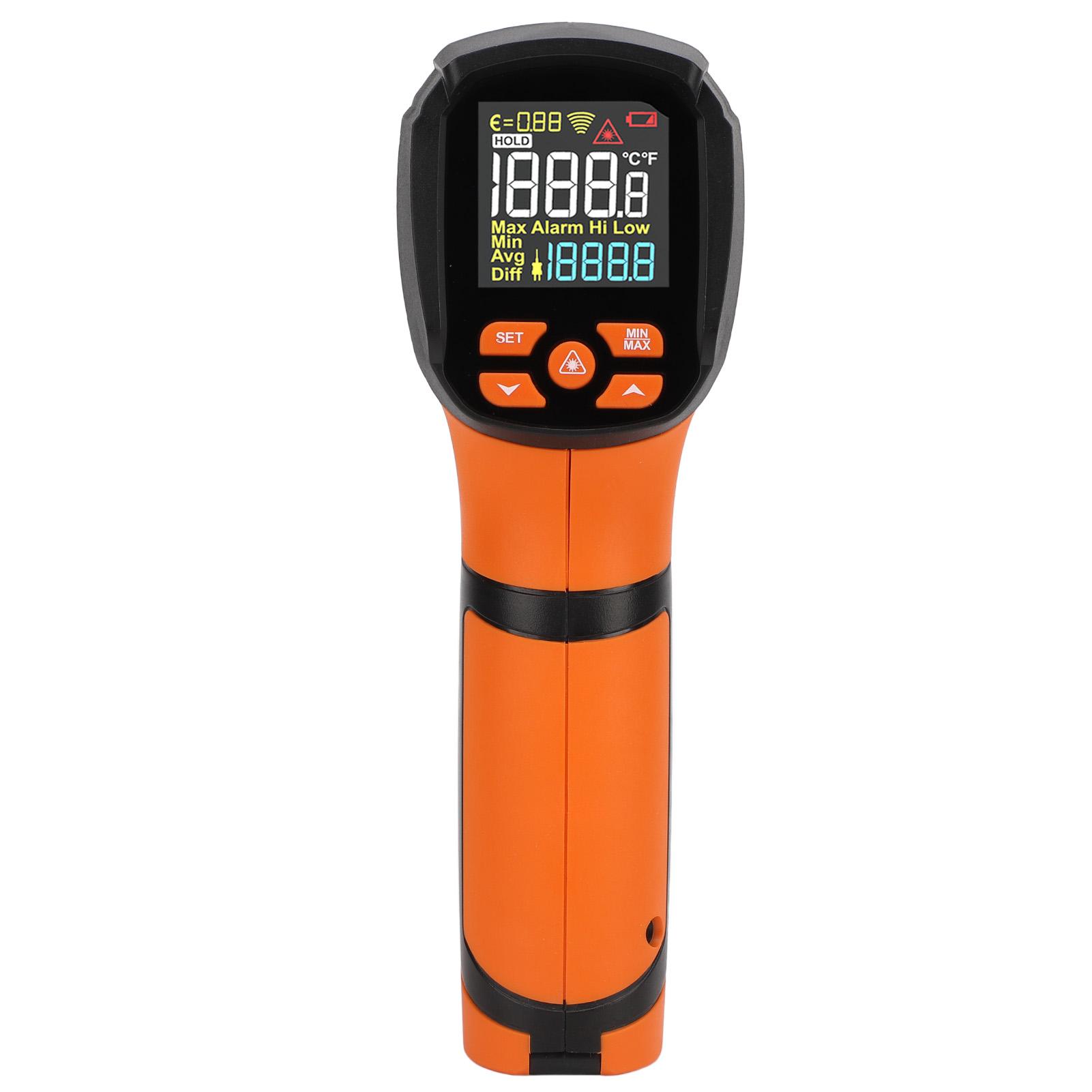 

Ручной термометр с цветным ЖК-дисплеем 50:1 Коэффициент Инфракрасный Бесконтактный Температурный Пистолет Для Промышленности