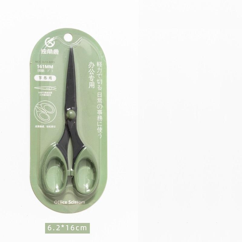 

Morandi Color Scissor Stainless Steel Blade Safe Design Cutter for Fine Art Diary Album Craft Канцтовари Офіс Шкільне приладдя зелений