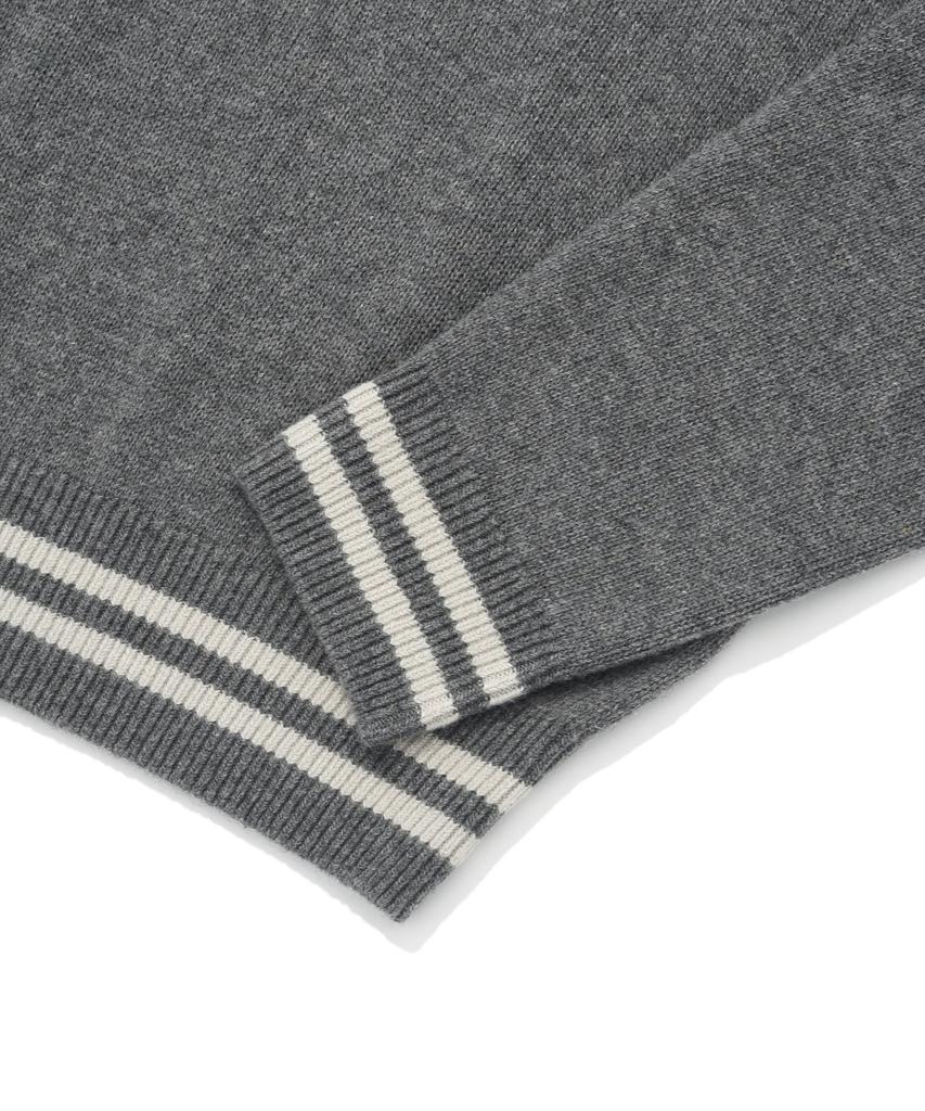 COVERNAT Big C Logo Crewneck Knit Melange Gray