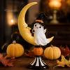 Quirky Window Display Props Halloween Ghost And Moon Resin Ornaments, Cute Spooky Tabletop Figurine, Durable Fall Home Ornaments Statue with