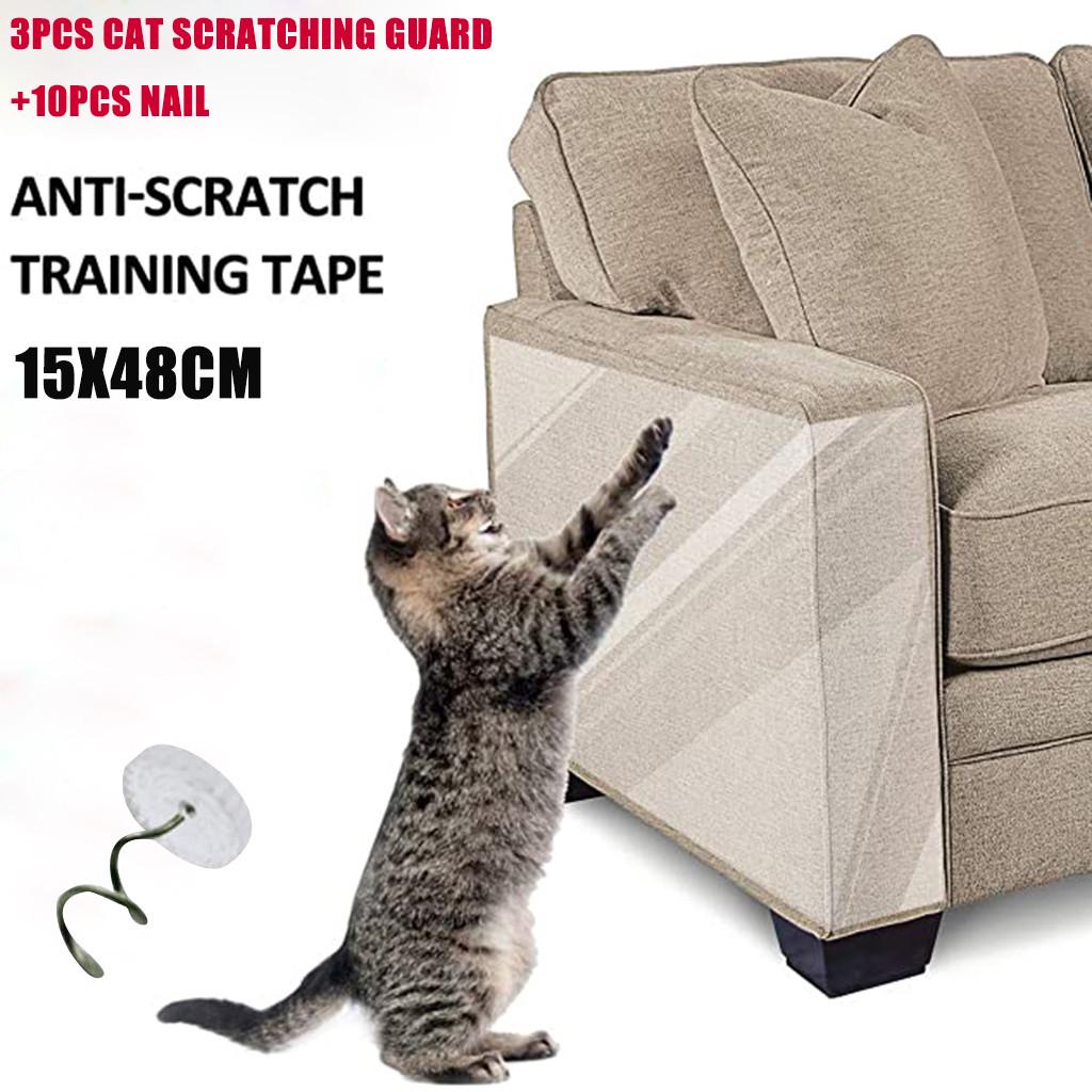

Cat Scratch Deterrent Tape Double Anti-Scratch Tape Cat Couch Protectors 3PCS