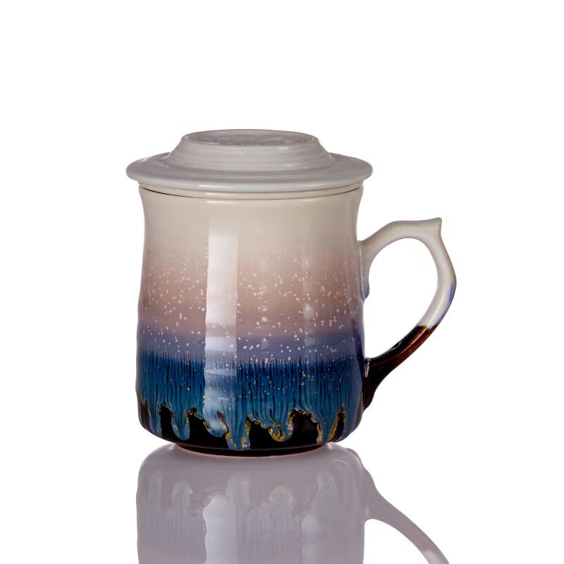 ACERA Liven Ceramic Wavy Mug with Tea Infuser