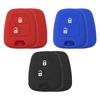 1Pc Black/Red/Blue Straight Plate 2-Key Silicone Keycase,For Toyota Aygo/Peugeot 107 206 307 207 408/Citroen C2 C3 C4,Car Parts