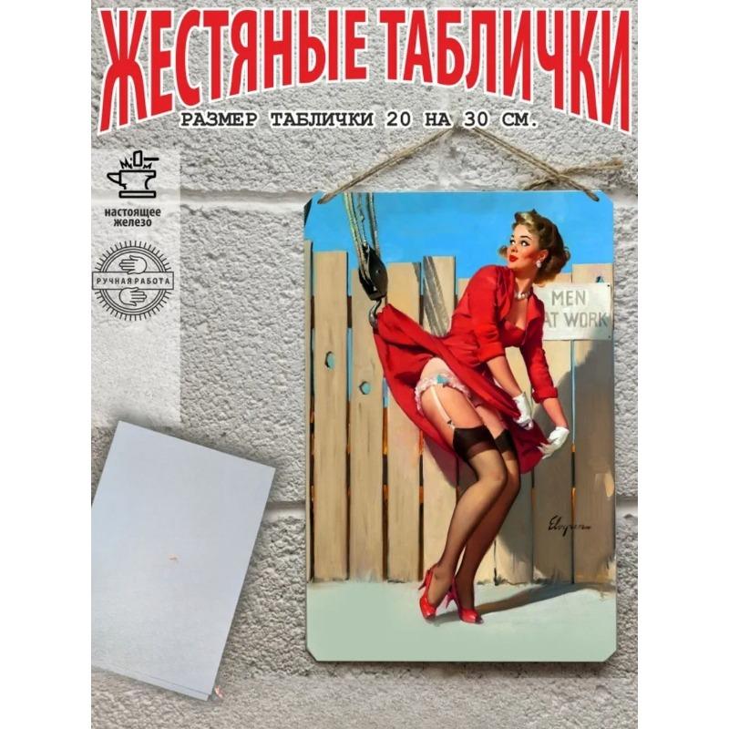 

Pin-Up Girls Tin Sign, Retro Metal Wall Art Poster 30