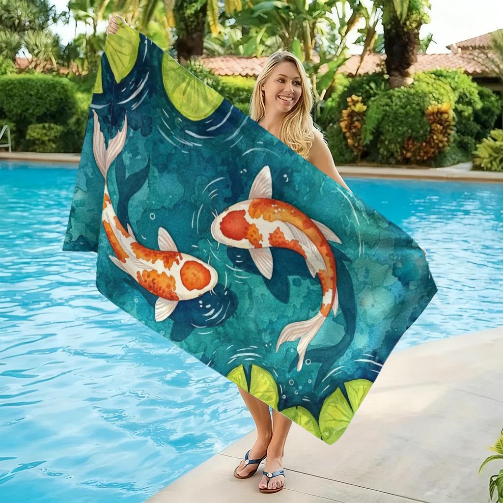 1pc Summer Cool Image Beach Towel Large Quick-drying Towel Suitable for Beach Yoga Pool Gym Sport Towel Summer Gift for Friends