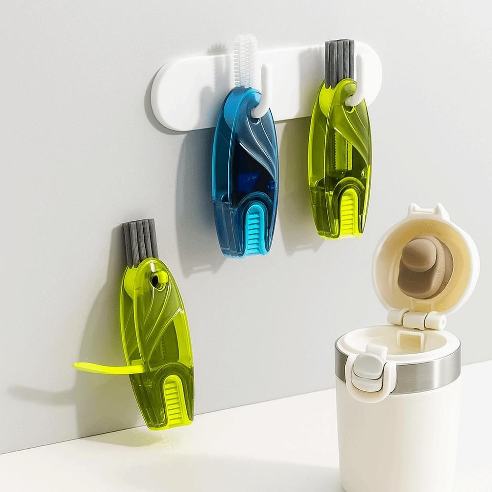 Rotatable 4 In 1 U-shaped Cleaning Brush Plastic Cup Mouth Brush Bottle Brush Cleaner  Thermos