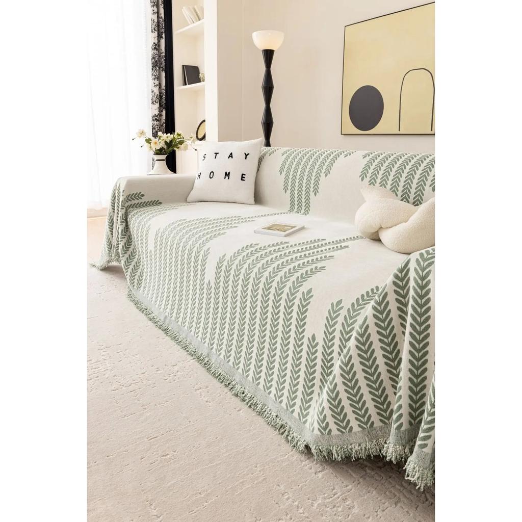 Summer Camping Picnic Wicker Blanket Cover Sense Of Ice  Chenille Sofa Cover Throw Blankets Living Room Couple Position