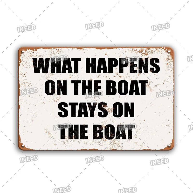 

Винтажный Арт Декор Яхт-Клуба, Металлический Постер, Ретро Лодка, Железная Картина Якорь, Персонализированная Мужская Пещера, Пляжный Бар Декор Таблички 20x30cm