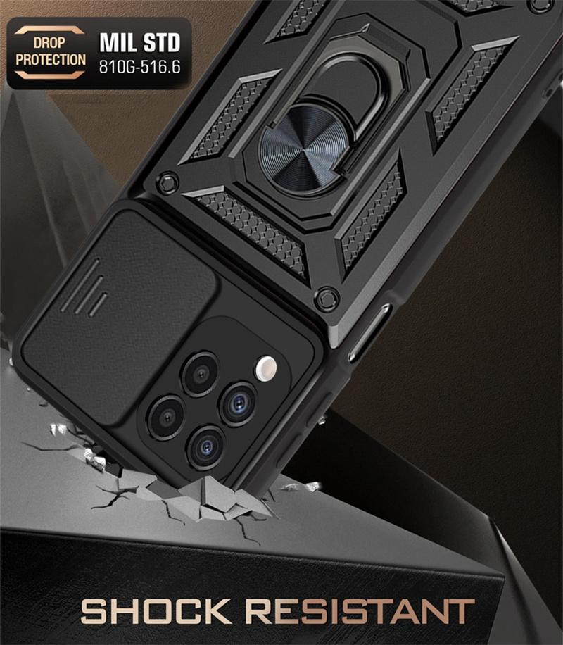 For Samsung Galaxy A12 Case Shockproof Metal Magnetic Ring Armor Phone Cases For Samsung A12 A 12 GalaxyA12 Lens Protect Cover