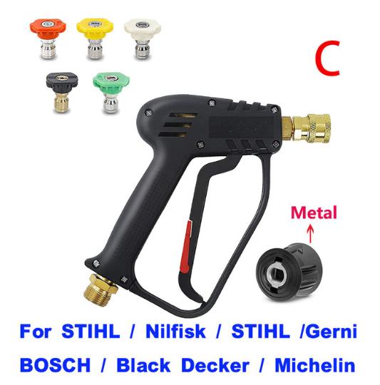 Pistola de lavagem de alta pressão para lavagem de carros WaterGun para mangueira de limpeza de carros Conector para Parkside Karcher Nilfisk Bicos de conexão rápida