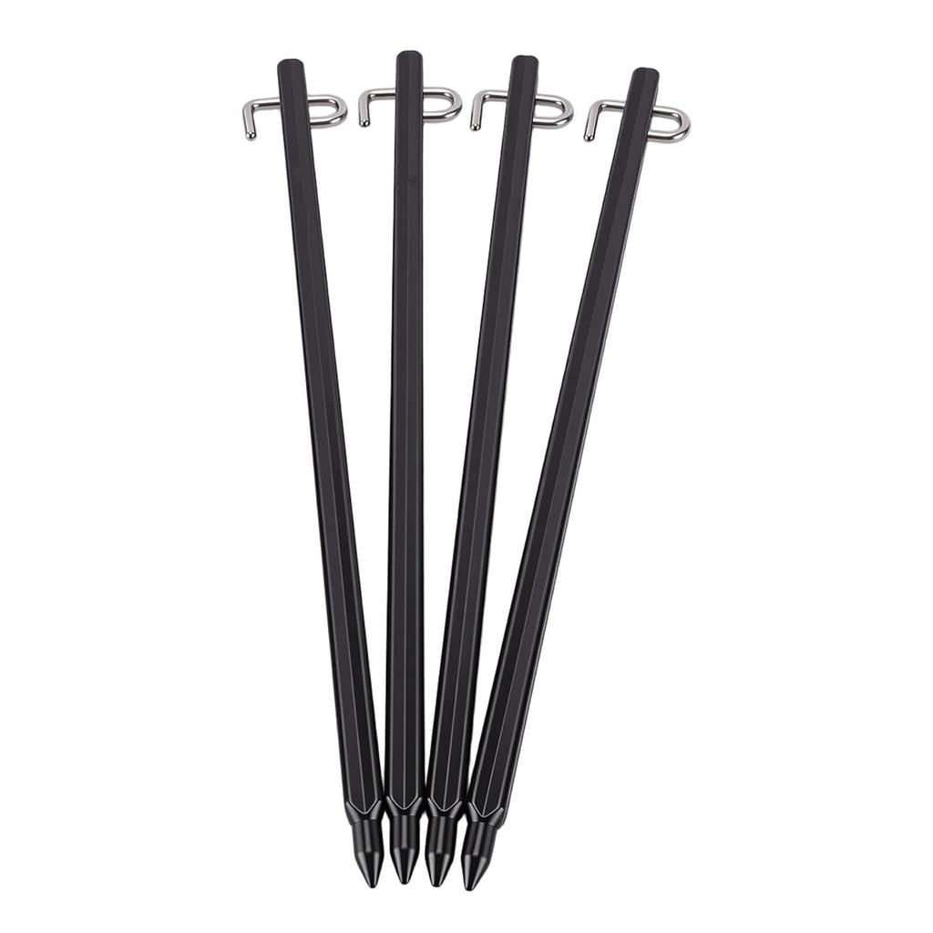 Heavy Duty Aluminum Alloy Tent Ground Stakes with Reinforced Hook, 11.02 Inch for Awning