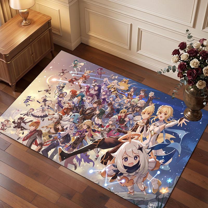 Genshin Impact Rug Soft Thick Non Slip Floor Carpet for Bedroom Living Room Home Decor