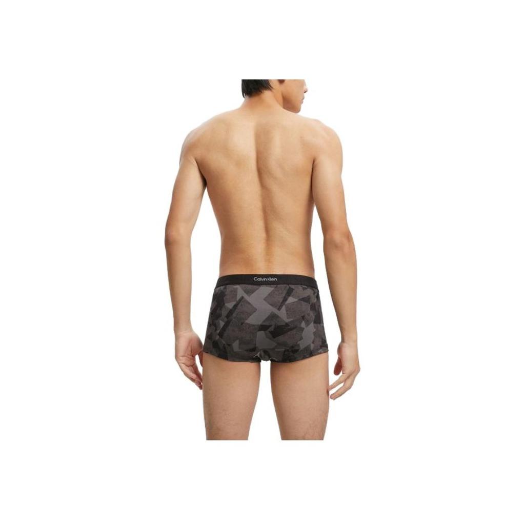 Calvin Klein Ss23 Geometric Print Breathable Low-Rise Boxer Shorts Men Underwear Dark-Gray NB3321-5VE