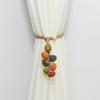 2 Pack Harvest Theme Curtain Holdbacks Ties With Colorful Pumpkin Balls Not Drill Installation Window Drapery Tiebacks