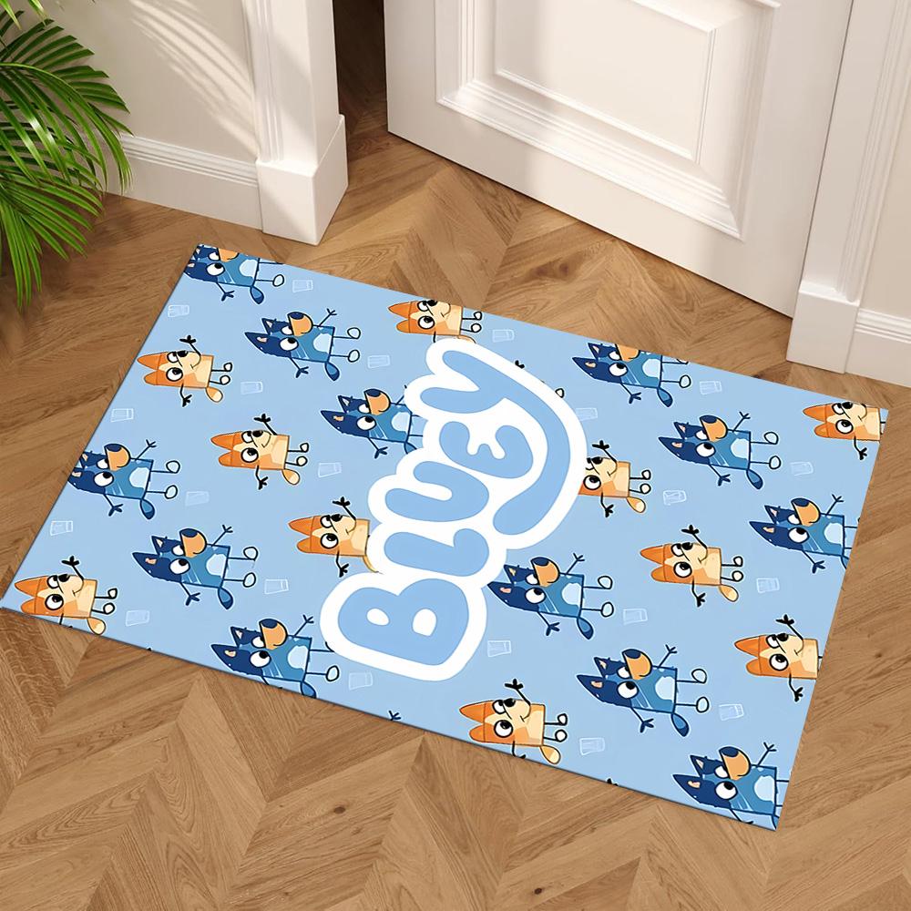 Bluey Fever Adventure Floor Rug Office Rug Perfect for Living Rooms Kitchen Bedrooms Foyer Antislip Carpet Office home decor Best for Christmas