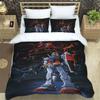 3D Printed Cartoon Gundam 2/3Piece Bedding Set: Duvet cover set suitable for adult boys and girls bedroom décor, children's gift