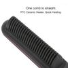 Electric Hair Straightener Comb Anti Scald Beard Straightener Brush  (Black )