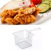 Silver Rose Gold Gold French Fry Holder Square Shape Frying Strainer Fryer Basket  Cooking Frying