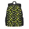Blue Leaf Print Backpack Abstract Leaves Trekking Backpacks Student Unisex Designer Big School Bags Funny Rucksack