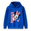 Cute Cartoon Mouse Print Kids Unisex Pullover Hoodie, Soft Casual Long Sleeve Sweatshirt for Boys Girls, Lovely Heart Pattern Cozy Hooded Tops