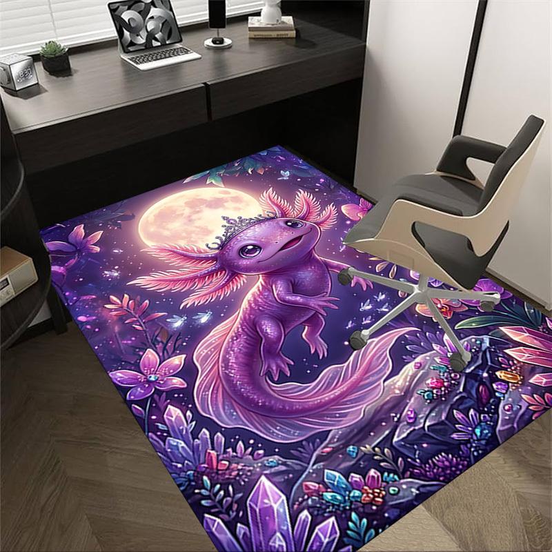 

1PC Axolotl Fantasy Non-Slip Floor carpet, Office, family, bedroom, Studio - Large Area Rug, Decorative Mat, Longlasting Material-C0407 60cm by 90cm