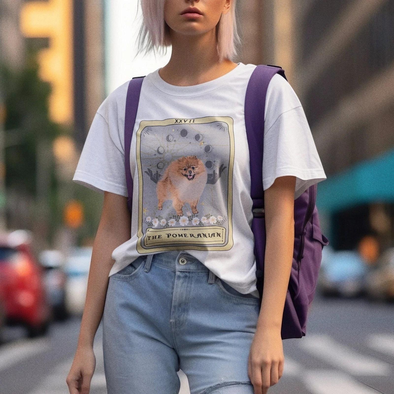 The Pomeranian Tarot Card Dog Shirt 4XL