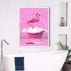 Animal in Vintage Bathtub Elephant Panda Penguin Colorful Posters and Prints Canvas Printing Wall Art Picture for Bathroom Decor