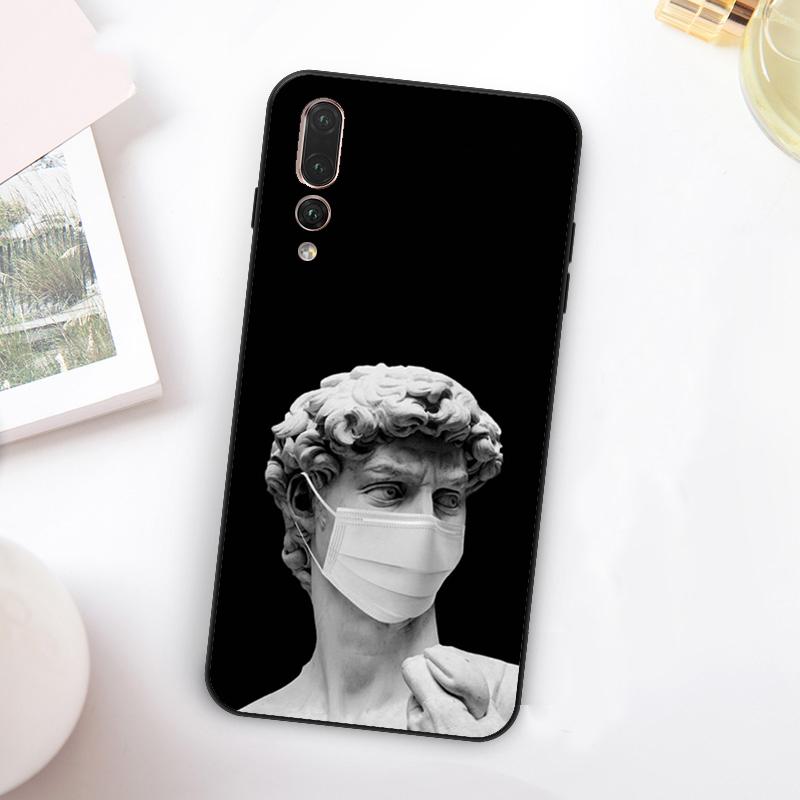 

Greek Aesthetics Plaster statue art For Huawei Nova 5T 9 10 SE 7i 8i 11i 12i Y73 Y90 Y70 Y72 Y61 Y91 Y60 P20 P40 P30 Lite Case Huawei Nova 12i