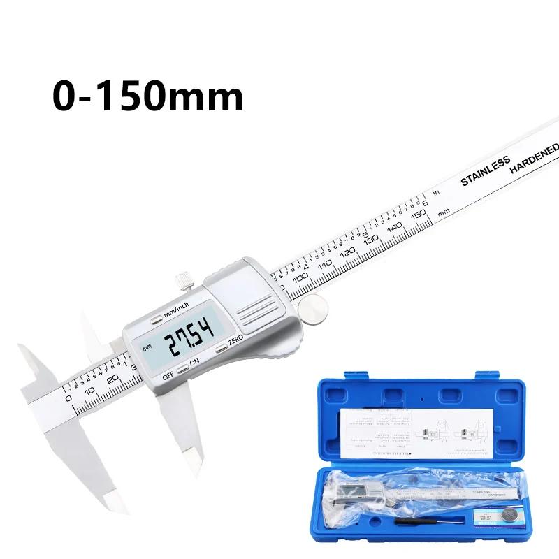 Industrial Digital Vernier Calipers LCD Caliper Gauge Electronic Measuring Stainless Steel Caliper 0-150 0-300 0-200mm