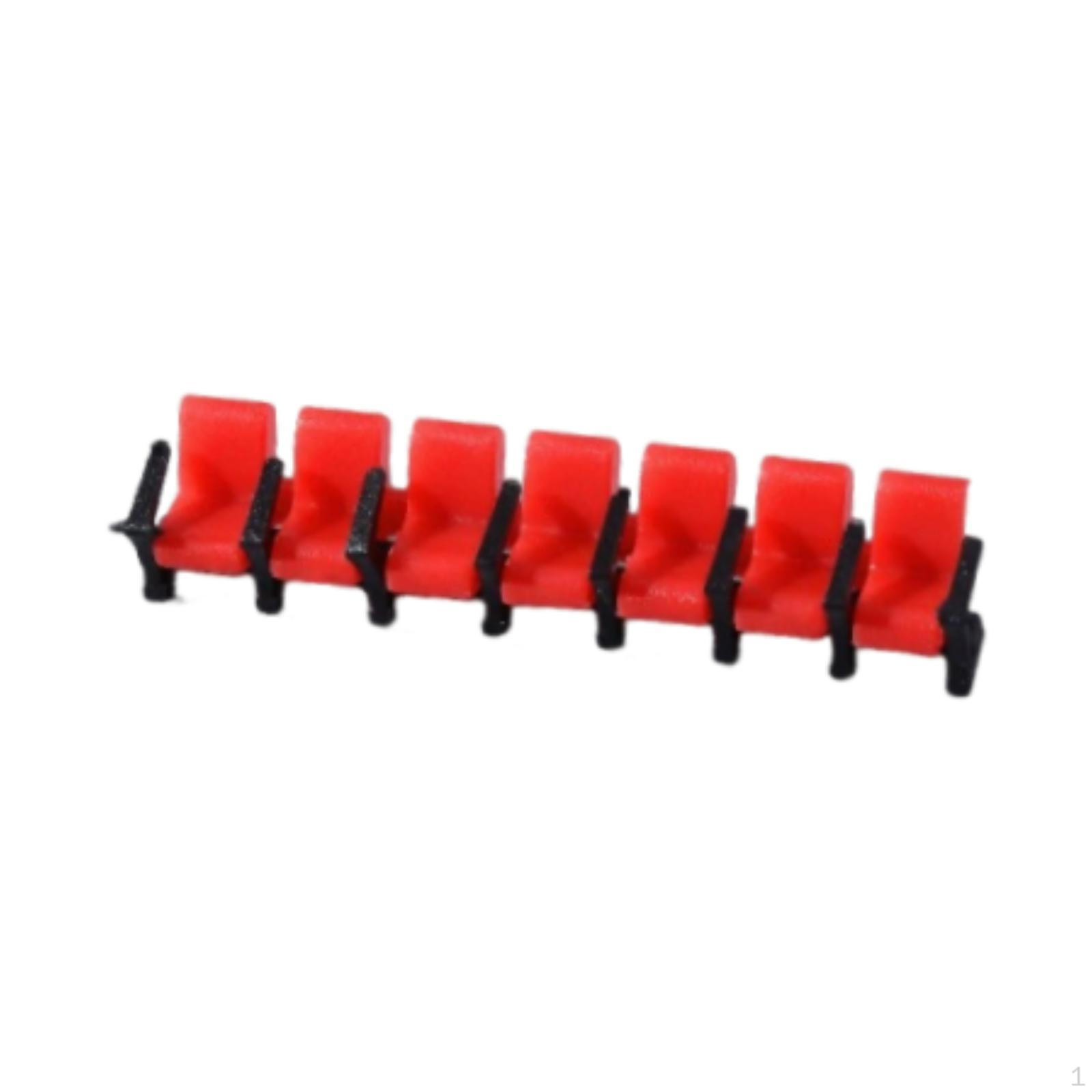 

Cinema Chair Model Toys 7 Connected Seats Collection Making Movie Theaters Scenery Film Chairs 4.1x0.7x0.8cm