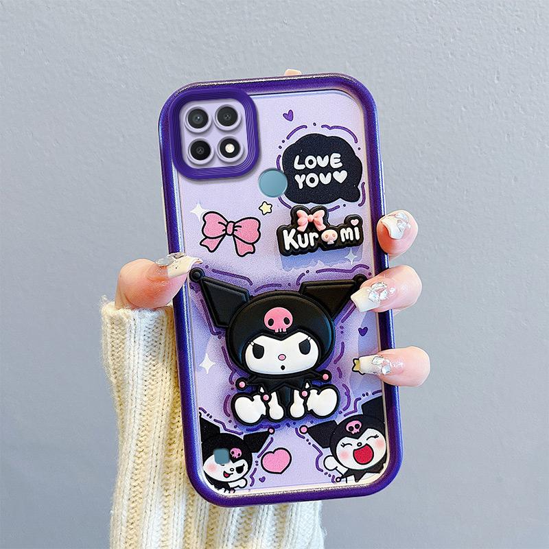 KEYSION Shockproof Case for Realme C21 Y C25Y C25S with Lanyard Silicone Cute 3D Cartoon Doll Phone Cover for Realme C11 C12 C15
