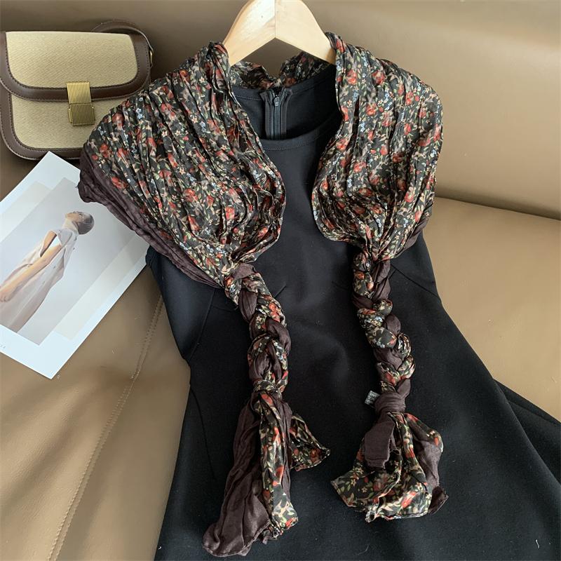 Luxury Brand Autumn Cotton Pashmina Shawl Lady Wrap Warm Winter Scarves Design Print Female Foulard Beach Stoles Scarf