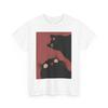 Camiseta Divertida De Gato Negrocamiseta Gráfica Minimalista De Manga Corta Con Meme De GatoTop Informal De Gran Tamaño