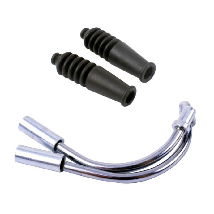 8 Stück Fahrradbremsrohr mit Gummimanschette Fahrradbrems-Biegerohr Kunststoffhülsen
