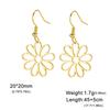 My Shape Flower Filigree Earrings for Women Girls Stainless Steel Drop Earring Hollow Flower Earrings Jewelry Girlfriends Gifts