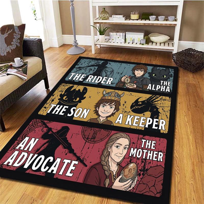 How Train Dragon Carpet Rug For Living Room Bedroom Home Sofa Decoration Kids Play Nonslip Floor Mat