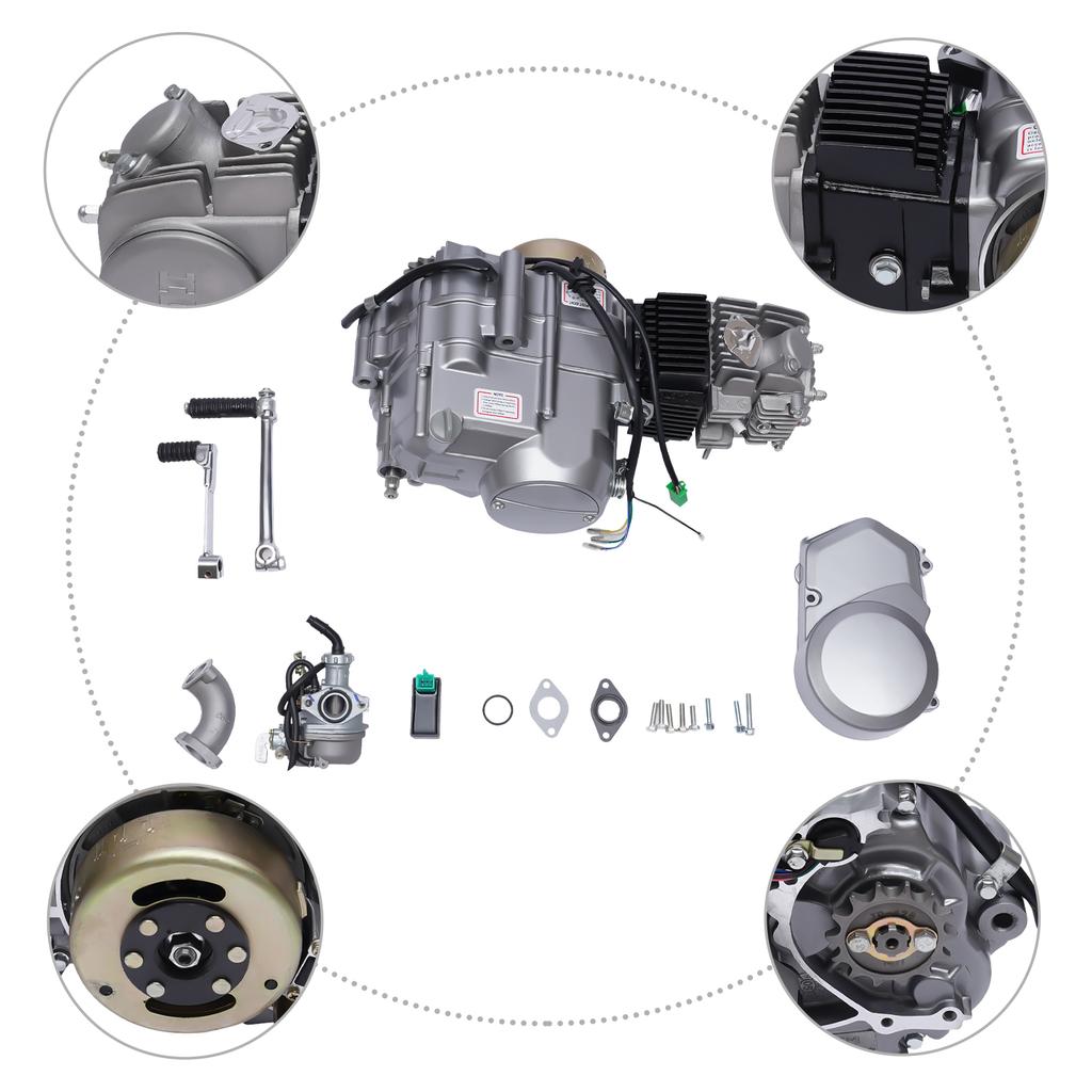 125cc 4-Stroke Motor Engine with High-Performance Carburetor and Large Fuel Tank for Long-Lasting Power