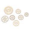 120Pcs Wooden Gear Embellishments Delicate Lightweight Gear Decoration Wood Slice Ornament