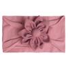 New children's headband, baby soft solid color flower nylon headscarf, thin breathable baby hair accessories