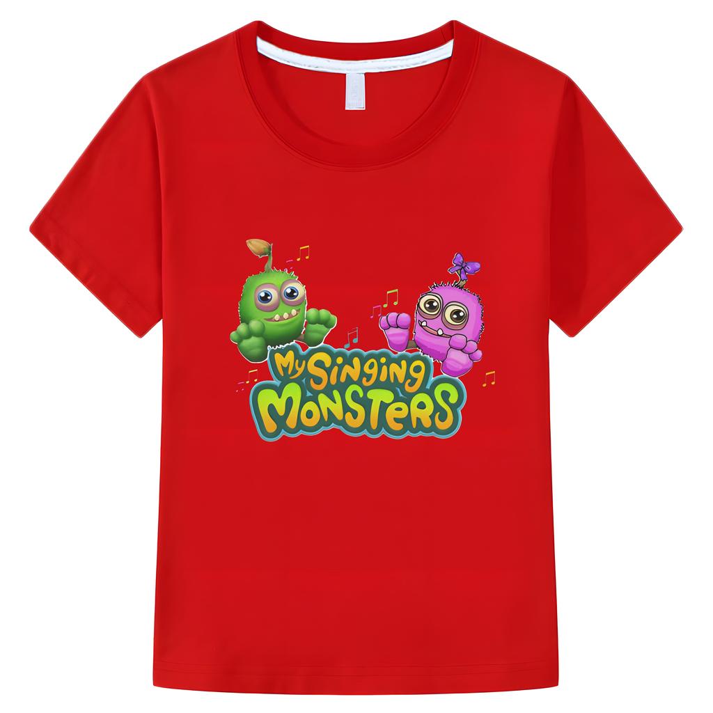 My Singing Monsters Magliette Grafiche per Bambini Magliette Cartoon Manica Corta Girocollo 100% Cotone vestiti per ragazzi ragazze