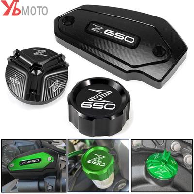 Για Kawasaki Z650 Z 650 2017-2022 Αξεσουάρ Μοτοσικλέτας Κάλυμμα Υγρού Φρένων Μπροστά Πίσω Προστατευτικό Καπακιού Γεμίσματος Λαδιού Κινητήρα