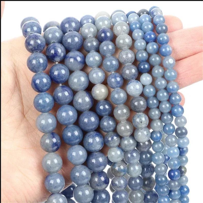 80PCS Natural Stone Beads Blue Tiger Eye Agate Turquoise Rose Quartz lapis Jade Opal Round Loose Beads for Jewelry Making DIY Bracelet 4MM