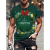 Christmas Men's T Shirt 3D Print Casual Short Sleeve Tees Street Fashion Crew Neck Pullover Male Oversized Clothing Sweatshirt
