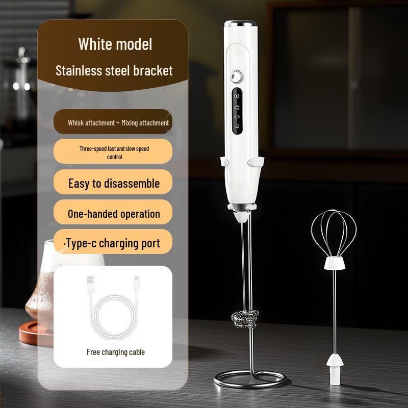 Wireless Electric Handheld Egg Beater & Milk Frother for Cream, Cake, Coffee, Baking