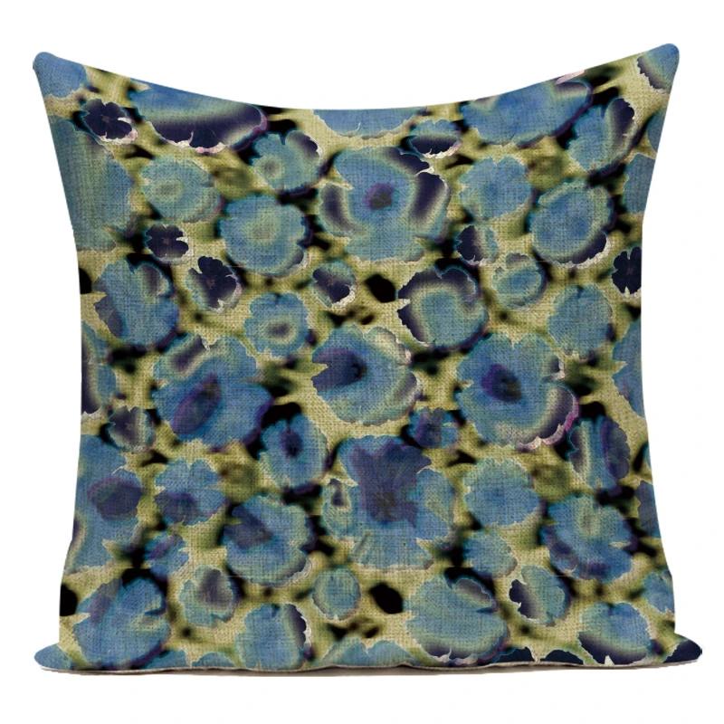 Decorative Throw Pillows Case Colorful 3D Plant Flowers Polyester Sofa Home Living Room Decoration Pillow Cushion Cover
