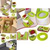 Set Decorazioni Bagno Natale Copriwater e Tappetino Verde Festivo del Grinch