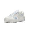 Anta Sunny Wind Synthetic Leather Rubber Casual Versatile Simple Cute Fashion Low-Top Skate Shoes Women sneakers Paper-White Danube-Blue 122618034-6
