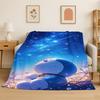Cartoon D-Doraemon Dream Anime Flannel Blanket Soft Warm Throw Blanket for Bedroom Living Room Bed Travel Camping Picnic Kid