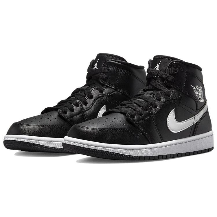 New JORDAN 1 Mid Black White Women's DV0991-001
