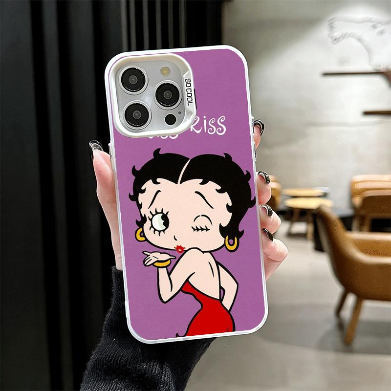 B-Bettys B-Boops Girl Soft Phone Case for iPhone 15 16 17 Pro Max 17Air 16E 14 Plus 13 12 Mini Shockproof Cover Back Shell